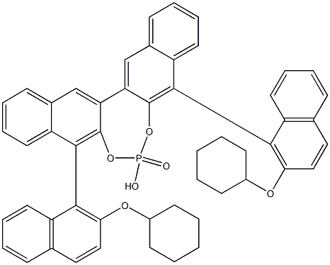 (5R,9R)-5,7-bis(2-(cyclohexyloxy)naphthalen-1-yl)-6-hydroxy-6H-benzo[f]naphtho[2,3-b]phosphindole 6-oxide Struktur