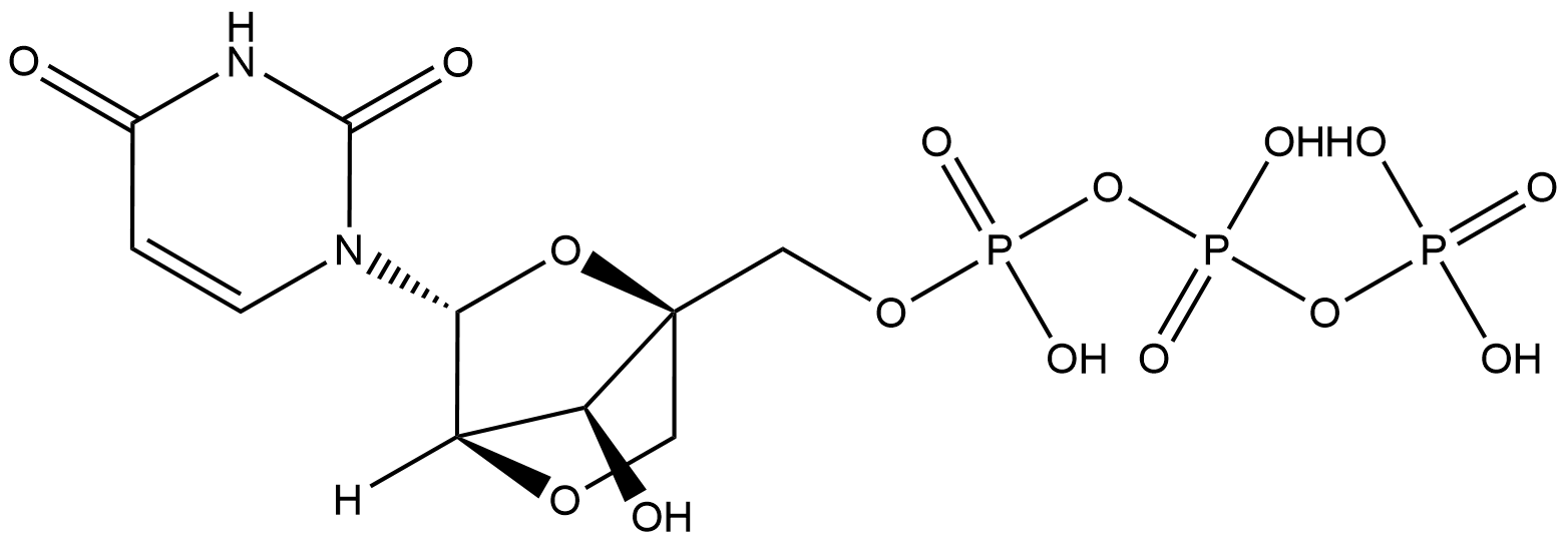 LNA-UTP 100mM Sodium Solution Structure