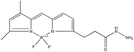 (T-4)-[[5-[(3,5-Dimethyl-2H-pyrrol-2-ylidene-κN)methyl]-1H-pyrrole-2-propanoic acid-κN1] hydrazidato]difluoroboron Struktur