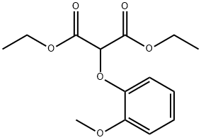 2-(2-Methoxyphenoxy)propanedioic acid diethyl ester Struktur