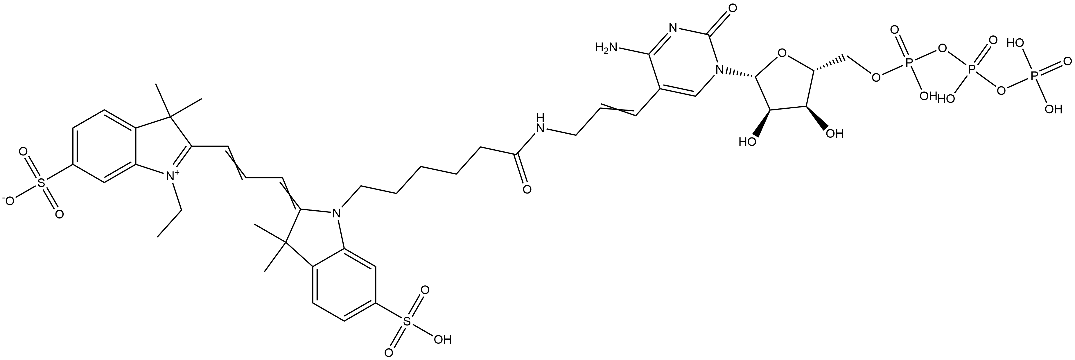 Cyanine 3-AA-CTP 10mM Sodium solution Struktur