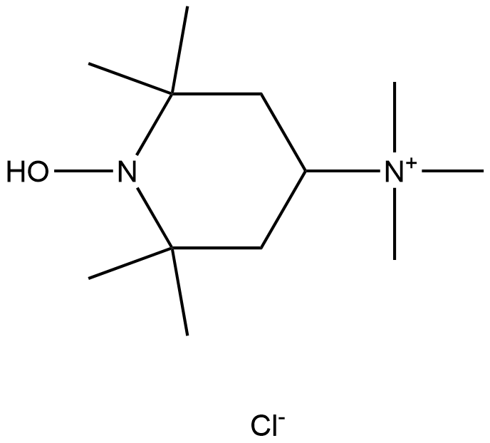 N,N,N,2,2,6,6-heptamethylpiperidinyloxy-4-ammonium chloride Struktur