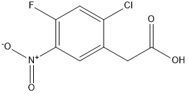 2-(2-chloro-4-fluoro-5-nitrophenyl)acetic acid Struktur