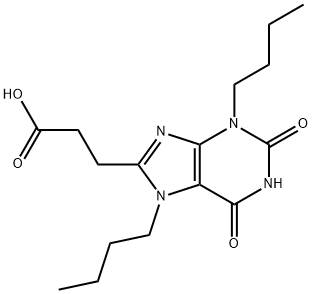 3-(3,7-DIBUTYL-2,6-DIOXO-2,3,6,7-TETRAHYDRO-1H-PURIN-8-YL)PROPANOIC ACID Struktur