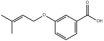 3-[(3-methylbut-2-en-1-yl)oxy]benzoic acid Struktur