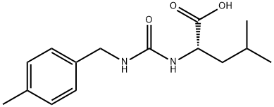 4-methyl-2-({[(4-methylphenyl)methyl]carbamoyl}amino)pentanoic acid Struktur