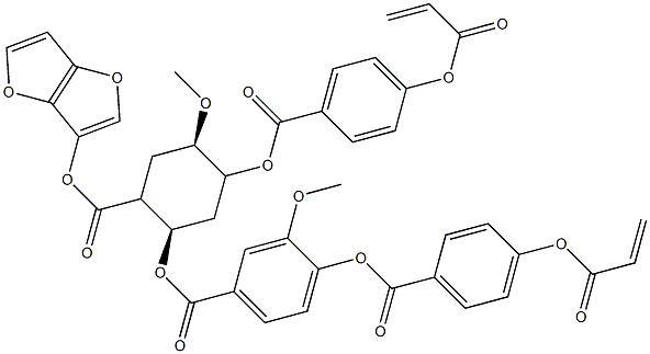 (3R,3aR,6R,6aR)-6-[(4-{[4-(acryloyloxy)benzoyl]oxy}-3-methoxybenzoyl)oxy]hexahydrofuro[3,2-b]furan-3-yl 4-{[4-(acryloyloxy)benzoyl]oxy}-3-methoxybenzoate Struktur