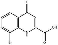 8-bromo-4-oxo-1,4-dihydroquinoline-2-carboxylic acid Struktur