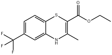 ethyl 3-methyl-6-(trifluoromethyl)-4H-1,4-benzothiazine-2-carboxylate Struktur