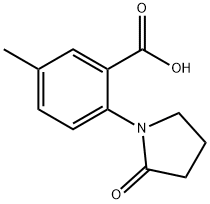 5-methyl-2-(2-oxopyrrolidin-1-yl)benzoic acid Struktur