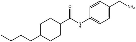 N-[4-(aminomethyl)phenyl]-4-butylcyclohexane-1-carboxamide Struktur