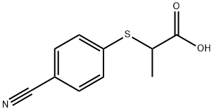 2-[(4-cyanophenyl)sulfanyl]propanoic acid Struktur