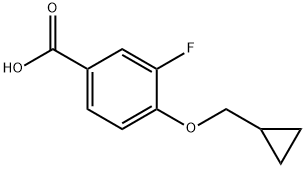 4-(cyclopropylmethoxy)-3-fluorobenzoic acid Struktur