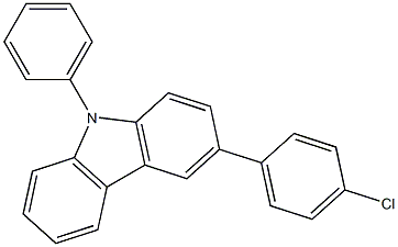  3-(4-Chlorophenyl)-9-phenyl-9H-carbazole Struktur