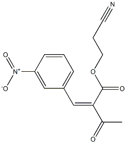 2-cyanoethyl (2Z)-2-[(3-nitrophenyl)methylidene]-3-oxobutanoate Struktur