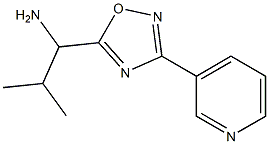 2-methyl-1-[3-(pyridin-3-yl)-1,2,4-oxadiazol-5-yl]propan-1-amine Struktur