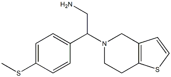 2-[4-(methylsulfanyl)phenyl]-2-{4H,5H,6H,7H-thieno[3,2-c]pyridin-5-yl}ethan-1-amine Struktur