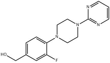 {3-fluoro-4-[4-(pyrimidin-2-yl)piperazin-1-yl]phenyl}methanol Struktur