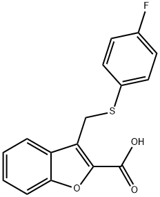 3-{[(4-fluorophenyl)sulfanyl]methyl}-1-benzofuran-2-carboxylic acid Struktur