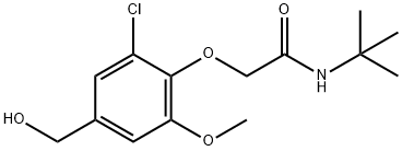 N-tert-butyl-2-[2-chloro-4-(hydroxymethyl)-6-methoxyphenoxy]acetamide Struktur