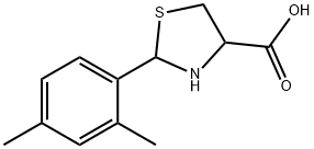 2-(2,4-dimethylphenyl)-1,3-thiazolidine-4-carboxylic acid Struktur