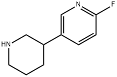 2-fluoro-5-piperidin-3-ylpyridine Struktur