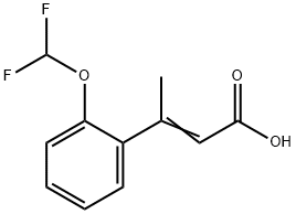 3-[2-(difluoromethoxy)phenyl]but-2-enoic acid Struktur