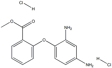 methyl 2-(2,4-diaminophenoxy)benzoate dihydrochloride Struktur