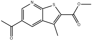 methyl 5-acetyl-3-methylthieno[2,3-b]pyridine-2-carboxylate Struktur