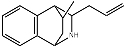 10-allyl-11-methyl-9-azatricyclo[6.2.2.0~2,7~]dodeca-2,4,6-triene Struktur