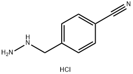 4-(hydrazinylmethyl)benzonitrile hydrochloride Struktur