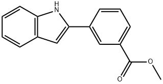 BENZOIC ACID, 3-(1H-INDOL-2-YL)-METHYL ESTER Struktur