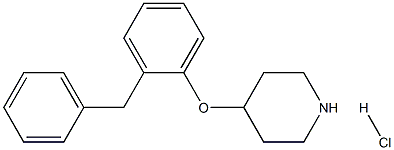 4-(2-benzylphenoxy)piperidine hydrochloride Struktur