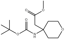 Methyl 2-[4-(Boc-amino)tetrahydropyran-4-yl]acetate Struktur