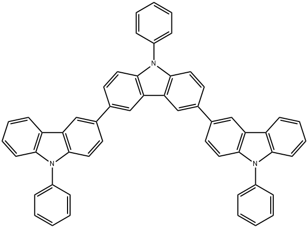 3,3':6',3''-Ter-9H-carbazole, 9,9',9''-triphenyl-
 Struktur