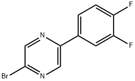 2-Bromo-5-(3,4-difluorophenyl)pyrazine Struktur