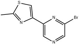 2-Bromo-6-(2-methyl-4-thiazolyl)pyrazine Struktur