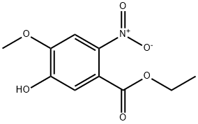 5-hydroxy-4-methoxy-2-nitrobenzoic acid ethyl ester Struktur