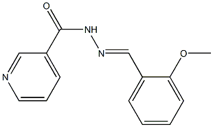 N'-[(1E)-(2-methoxyphenyl)methylidene]pyridine-3-carbohydrazide Struktur