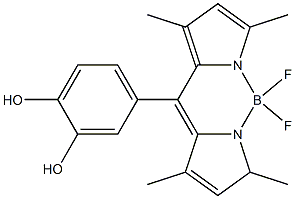 4,4-Difluoro-8(3',4'-dihydroxylphenyl)-1,3,5,7-tetramethyl-4-bora-3a,4a-diaza-s-indacene, 97% Struktur