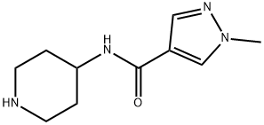 1-methyl-N-(piperidin-4-yl)-1H-pyrazole-4-carboxamide Struktur