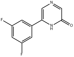 2-Hydroxy-6-(3,5-difluorophenyl)pyrazine Struktur