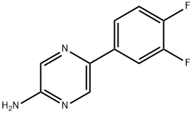 2-Amino-5-(3,4-difluorophenyl)pyrazine Struktur