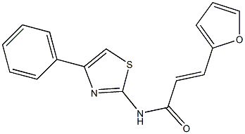 3-(2-furyl)-N-(4-phenyl-1,3-thiazol-2-yl)acrylamide Struktur