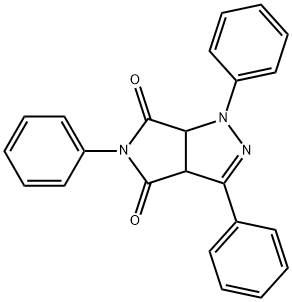 1,3,5-triphenyl-3a,6a-dihydropyrrolo[3,4-c]pyrazole-4,6(1H,5H)-dione Struktur