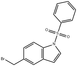 5-(broMoMethyl)-1-(phenylsulfonyl)-1H-indole Struktur