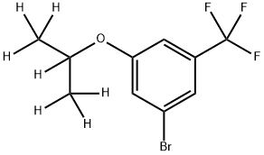 3-Trifluoromethyl-5-(iso-propoxy-d7)-bromobenzene Struktur