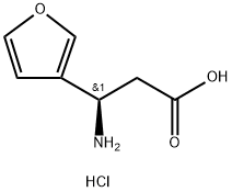 (3R)-3-AMINO-3-(3-FURYL)PROPANOIC ACID HYDROCHLORIDE Struktur