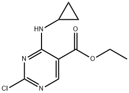 ethyl 2-chloro-4-(cyclopropylamino)pyrimidine-5-carboxylate Struktur