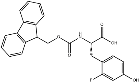 N-Fmoc-2-fluoro-L-tyrosine Struktur